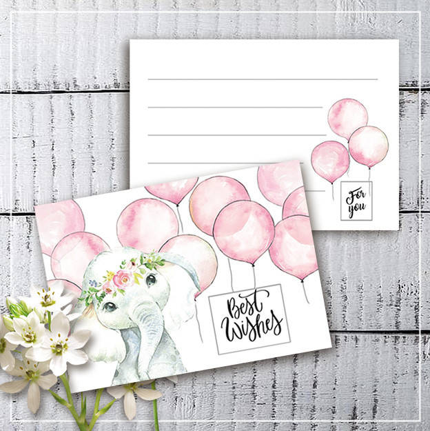 

Мини открытки "Best Wishes" (10 штук)