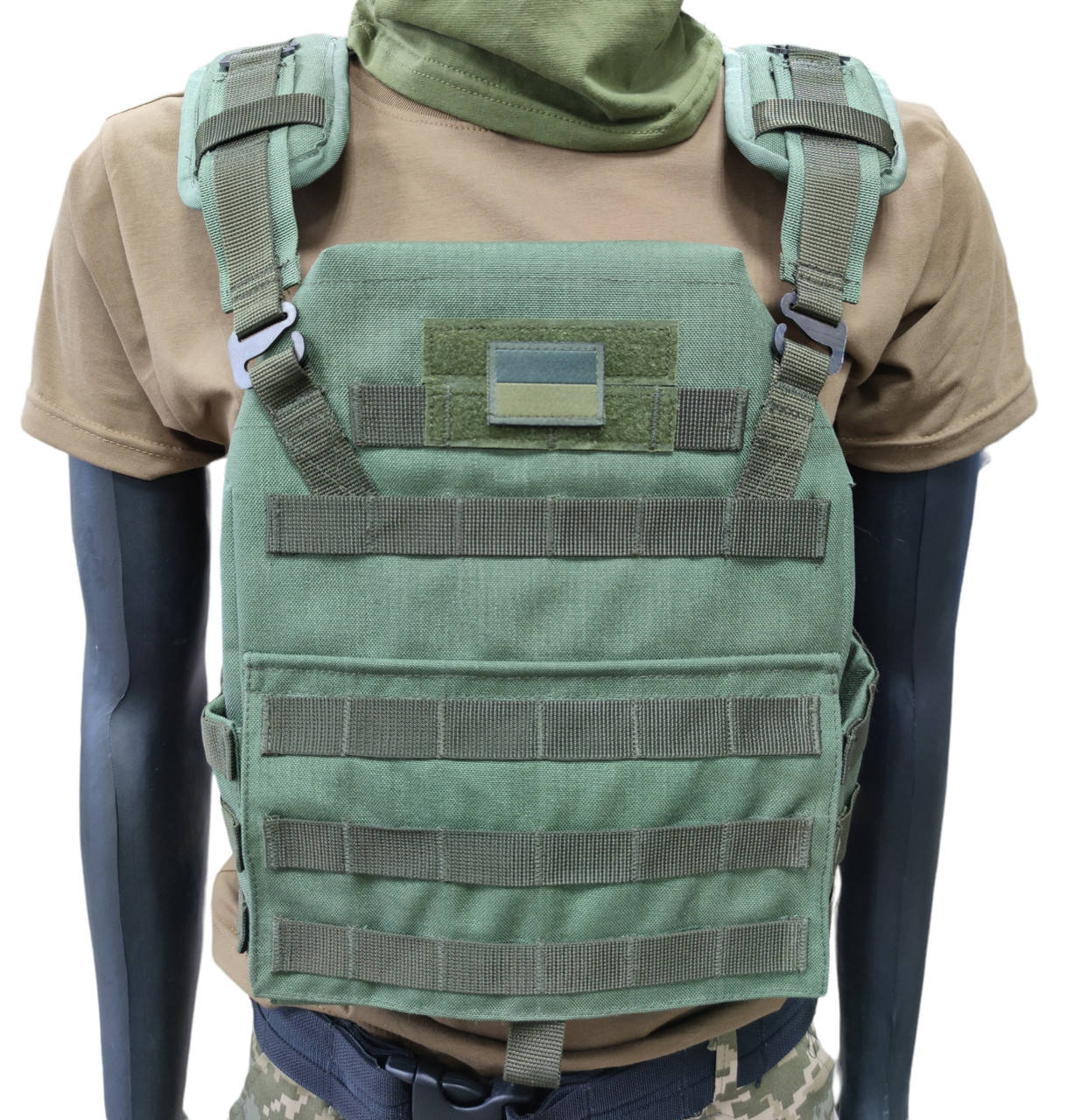 

Плитоноска для военных ЗСУ Олива облегчённая, жилет з системой Молли, чехол для плит, Cordura