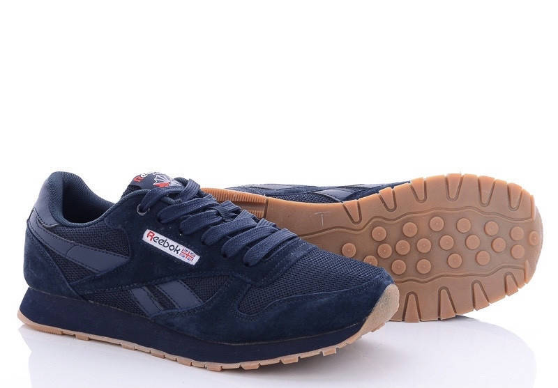

Кроссовки синие замша + сетка Reebok