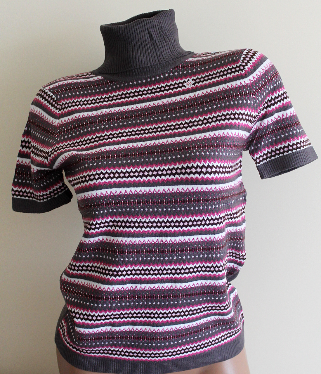 

Женский гольф с коротким рукавом, Коричневый