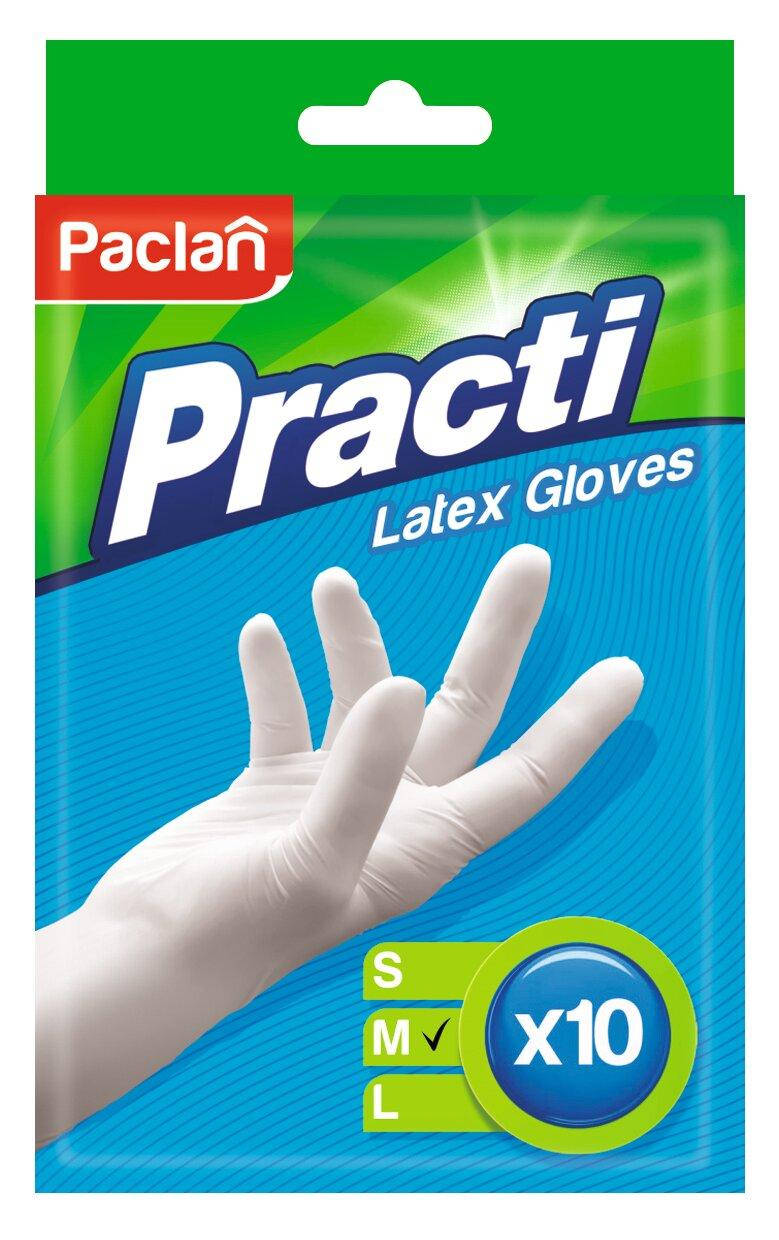 

Paclan Перчатки латексные размер  10шт, Белый