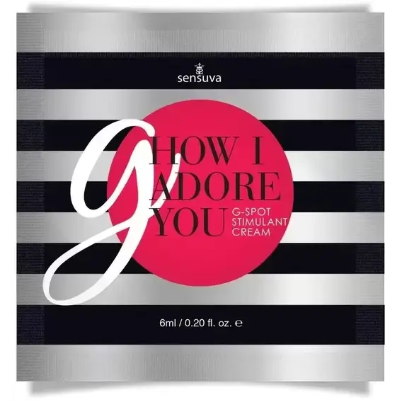 

Sensuva - G, How I Adore You G-Spot - Пробник геля для точки G с экстрактом гуараны, 6 мл.