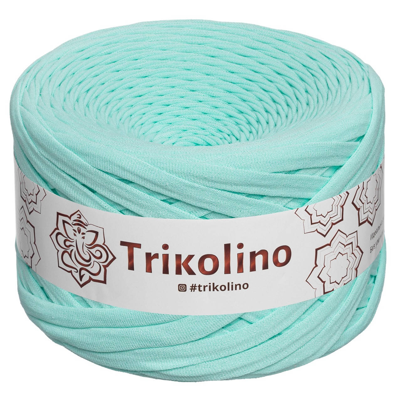 

Трикотажна пряжа Trikolino, ширина нитки 7-9 мм, довжина мотка 50 м., М'ята, Мята