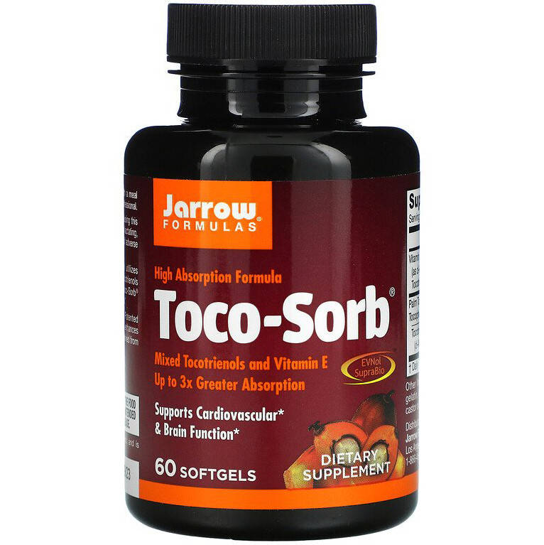 

Витамин Е Jarrow Formulas "Toco-Sorb" и смешанные токотриенолы (60 гелевых капсул)