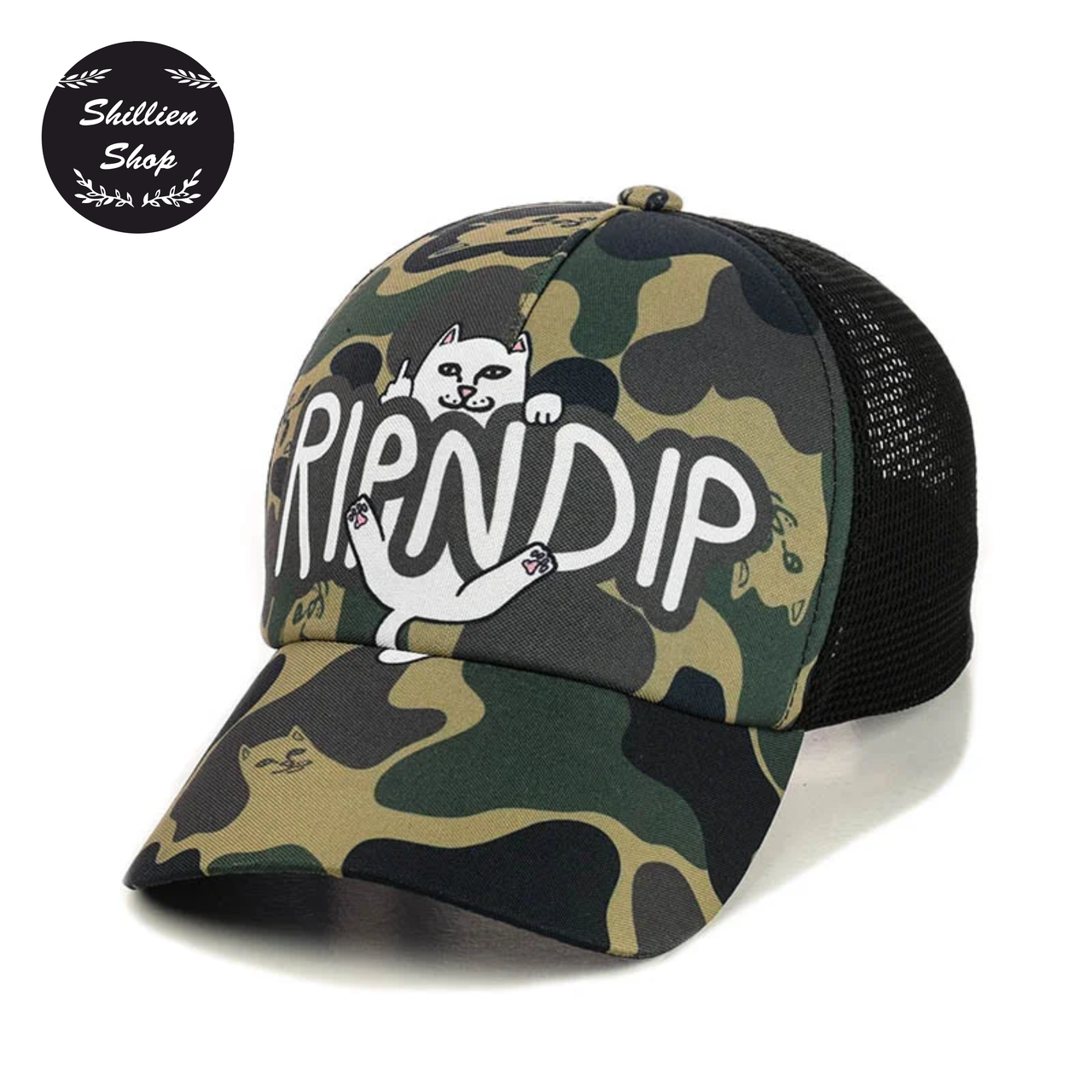 

● Летняя кепка бейсболка с сеткой - Ripndip / Рипндип - Хаки ●