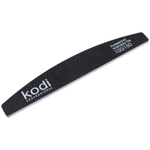 

Пилка для ногтей Kodi Professional № 041 (черная) 100/150, полумесяц