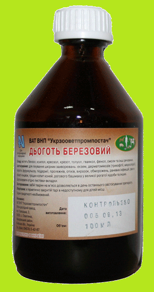 

Деготь березовый, флакон 100 мл