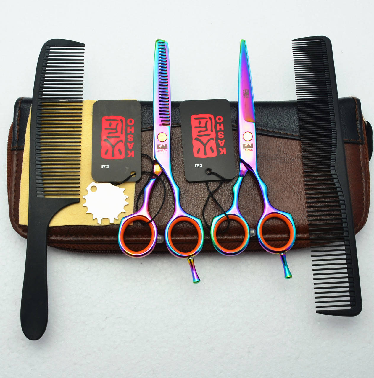 

Ножницы KASHO в комплекте радужные