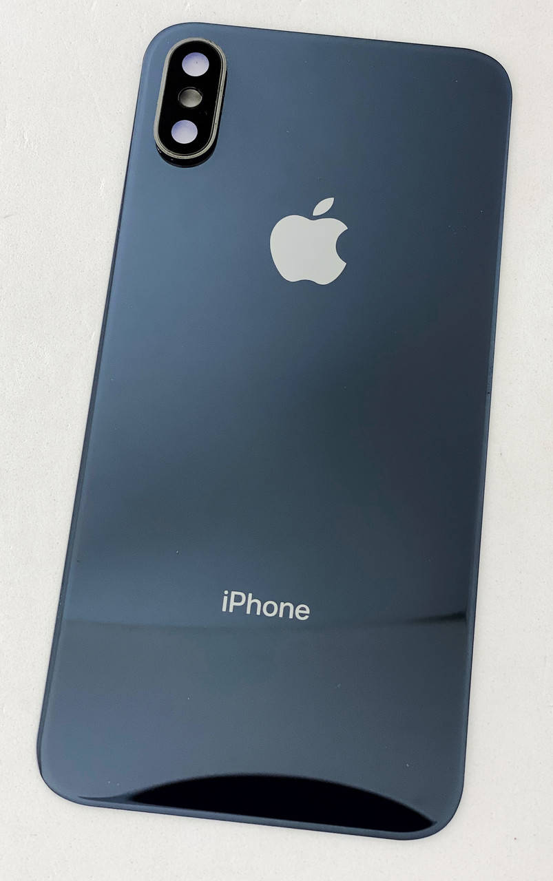 

Задняя крышка для iPhone XS, серая, оригинал, со стеклом камеры, Серый