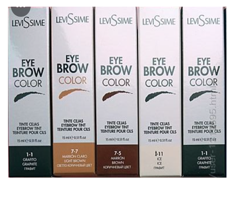 

Краска для БРОВЕЙ Eyebrow LeviSsime 15 мл . В наличии № 1 ; 7-5 ; i-11