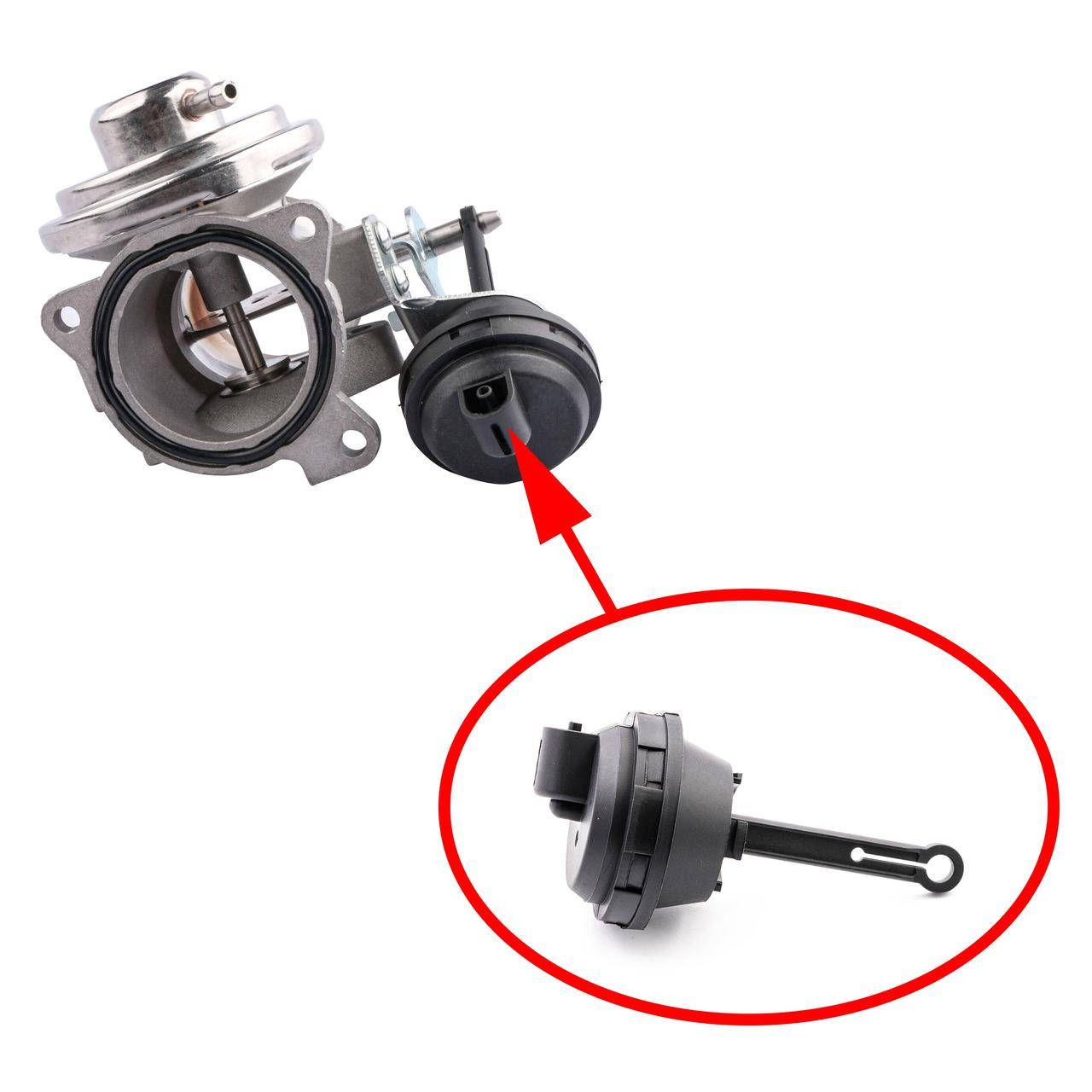 

Вакуумный актуатор клапана EGR VW 1.9 TDI и 2.5 TDI 038131501E, 045131501C, 070128070B