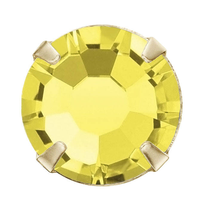 

Стразы в цапах Preciosa (Чехия)  Citrine/золото, Желтый