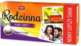 

Польский черный чай с бергамотом в пакетиках Rodzinna Earl Grey, 80шт, пакетированный чай для чашек