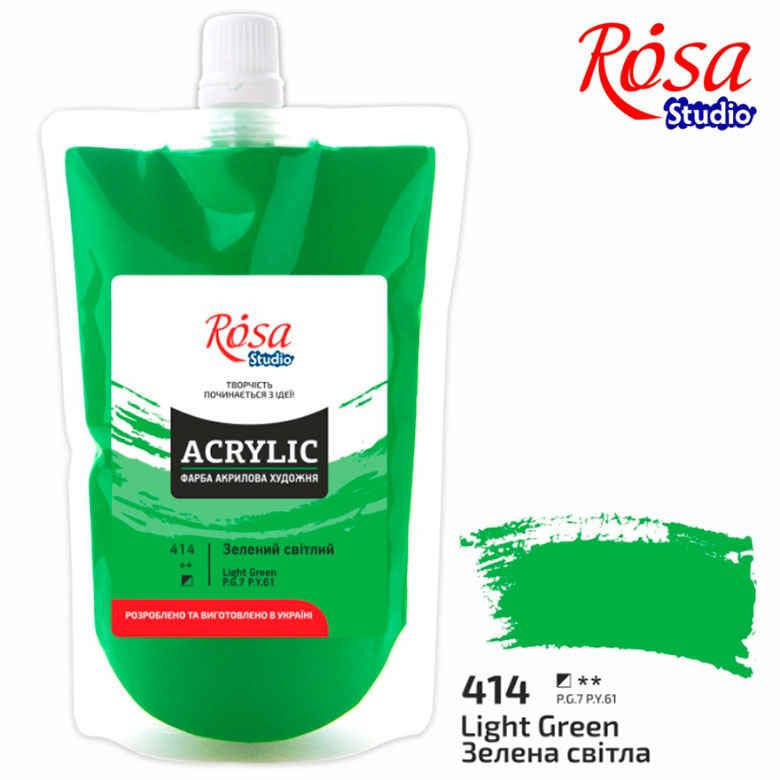 

Краска акриловая Rosa Studio 200мл 3232004**_зеленый светлый (323200414), Зелёный