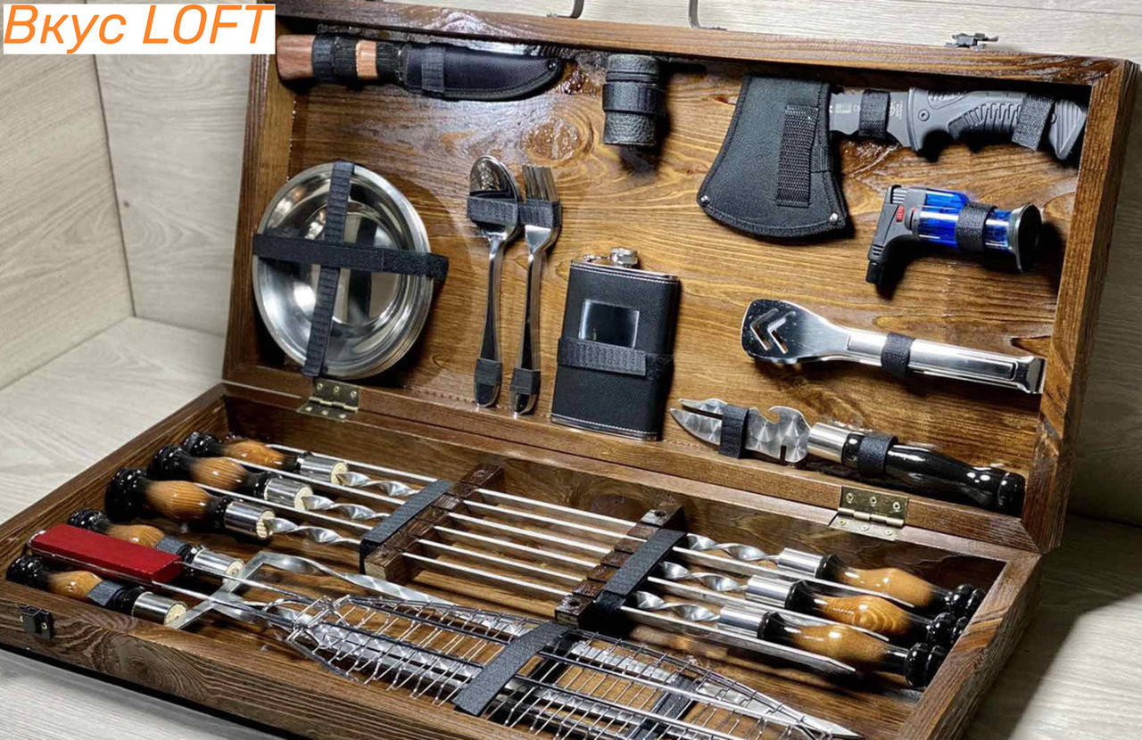 

Наборы для шашлыка подарочные.Набор шампуров для шашлыка.Наборы для шашлыка пикника. Набор для шашлыка в кейсе