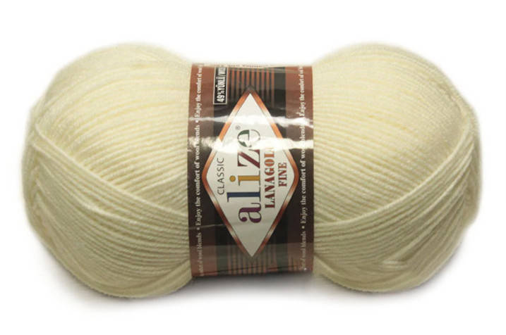 

Alize LanaGold Fine, молочный №62