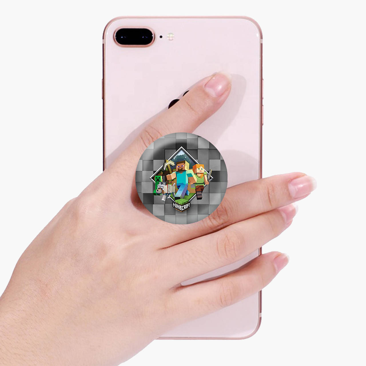 

Попсокет (Popsockets) держатель для смартфона Майнкрафт (Minecraft) (8754-1175), Белый
