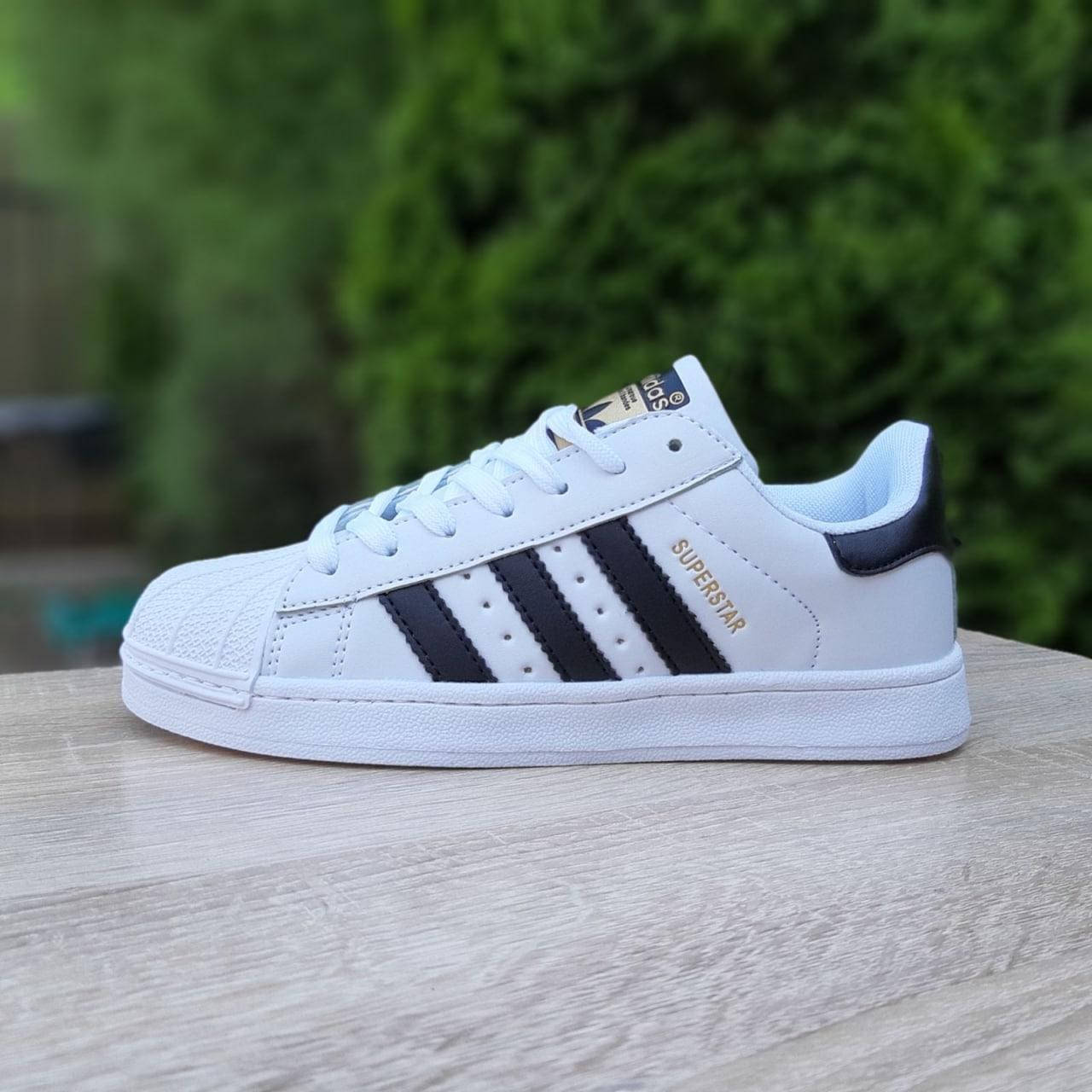 

Кроссовки Адидас женские Adidas SuperStar Белые с чёрным, Белый