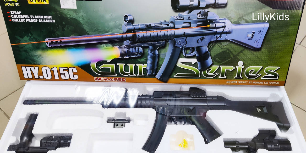 

Автомат CYMA HY015C з пульками, лазер, світло, коробка 79*27*7 см