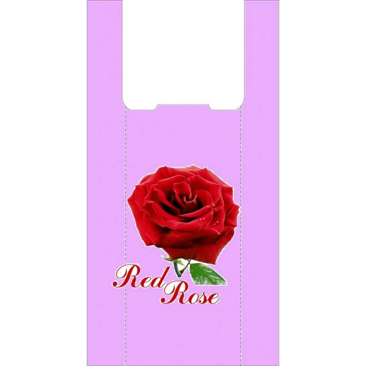 

Пакет полиэтиленовый майка 300*450 мм Роза 50 мкм, Синий