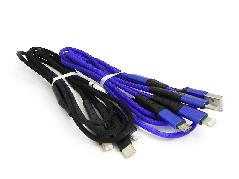 

Кабель USB 3 в 1 micro USB / Lightning / Type C ART-147 500шт 7896