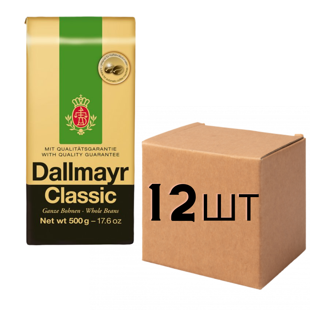 

Ящик кофе в зернах Dallmayr Classic 500 гр ( в ящике 12 шт)