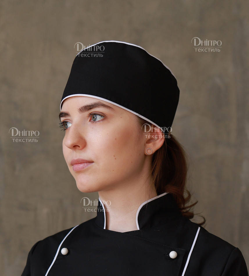 

Черный колпак для повара. Таблетка поварская