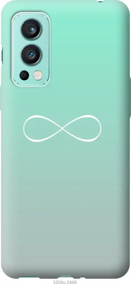 

Чехол на OnePlus Nord 2 Знак бесконечности "3204u-2468-4966", Голубой