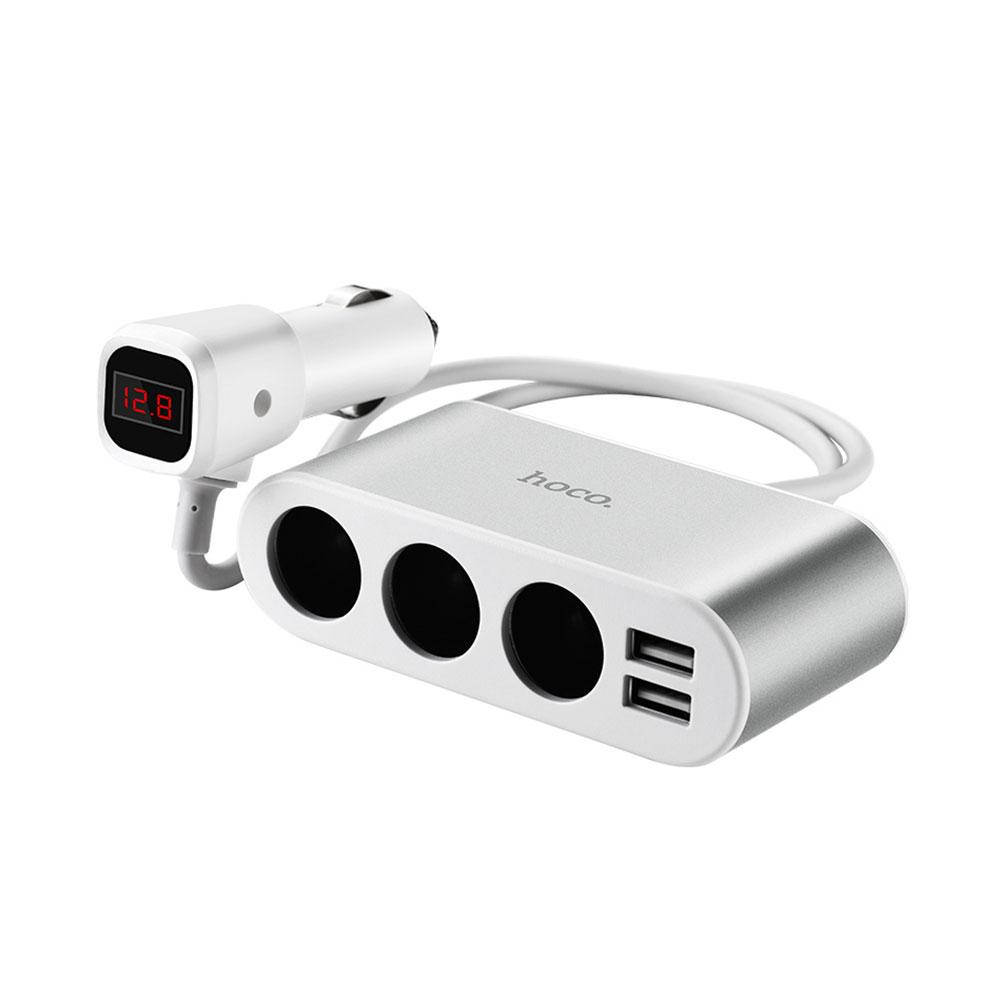 

Разветвитель авто-прикуривателя Hoco Z13 (3xCigarette Lighter Ports + 2xUSB)