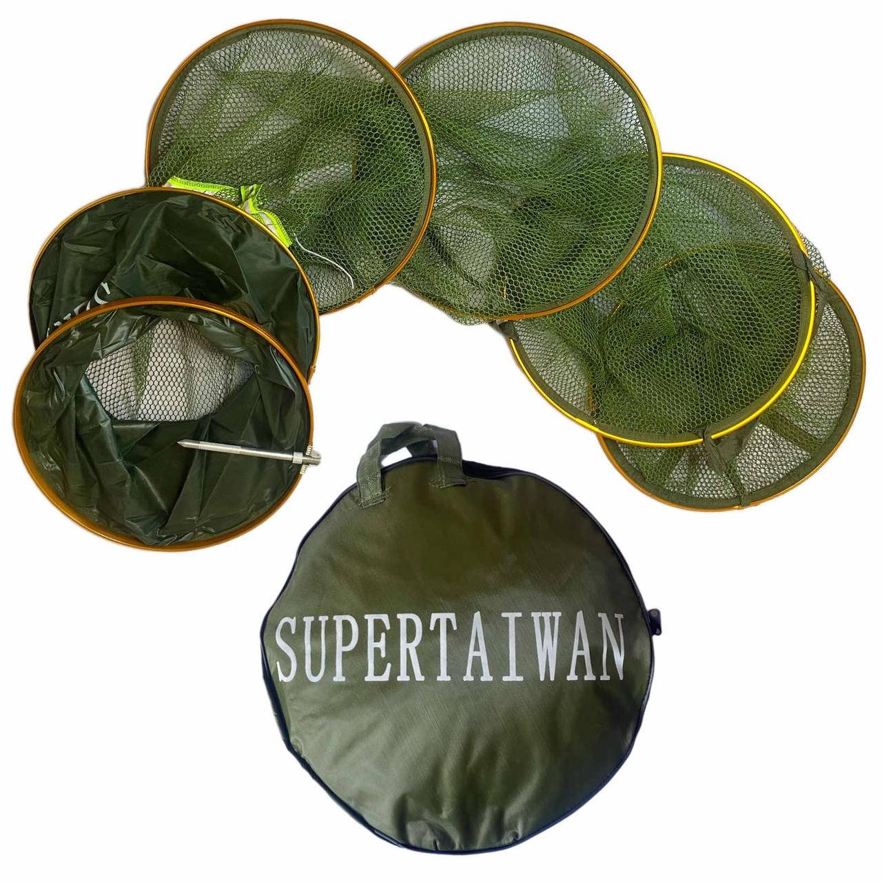 

Рыболовный садок круглый прорезиняный Super Taiwan 33*170 см.