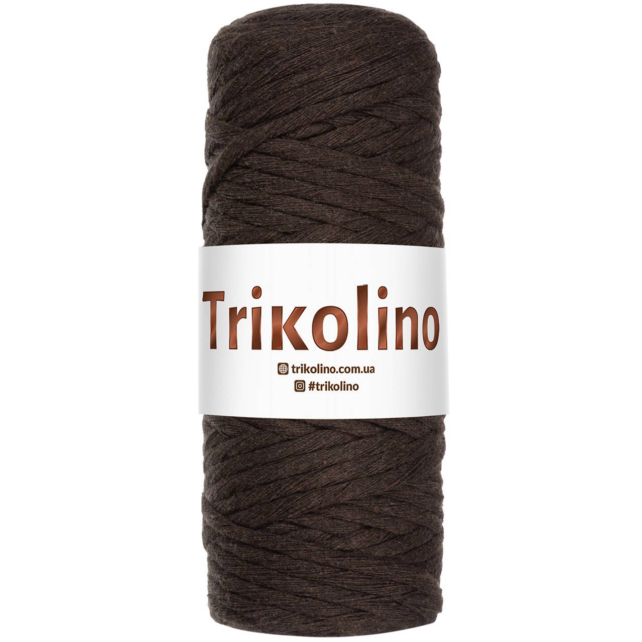 

Бавовняний шнур Макраме Шоколад. 250 г, 60 м, 4-6 мм