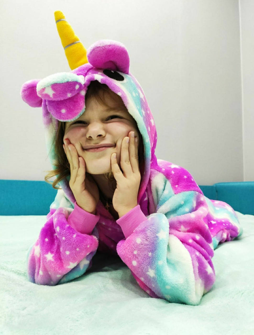 

Кигуруми пижама единорог полосатый