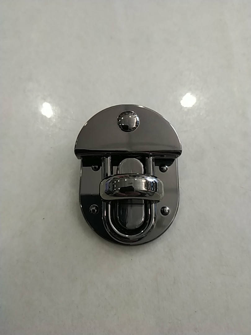 

Замок сумочный никель черный никель 45мм высота 35мм., Блек никель