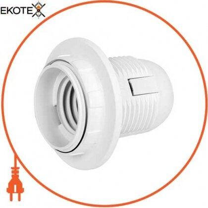

E.NEXT Патрон пластиковый e.lamp socket with nut.E27.pl.white, Е27 с гайкой, белый