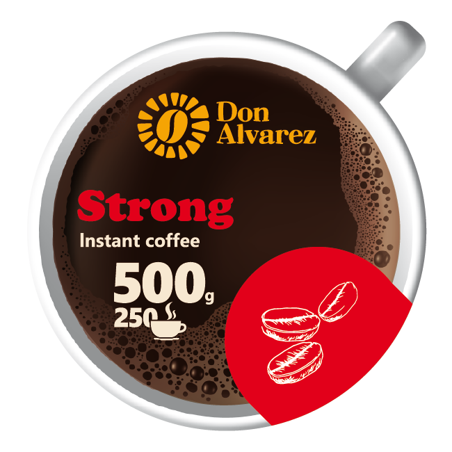

Don Alvarez Strong 500 г Колумбия эконом пакет кофе растворимый сублимированный