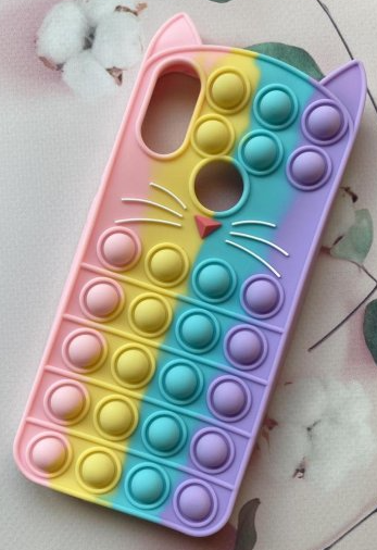 

Чехол антистрес котик Pop it case на Xiaomi Redmi 7 / Note 7 / Pro