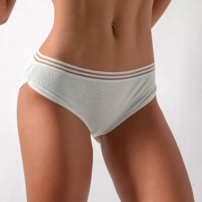 

Хлопковые трусики в рубрик бразилианы в стиле Victoria's Secret, Pink, Розовый