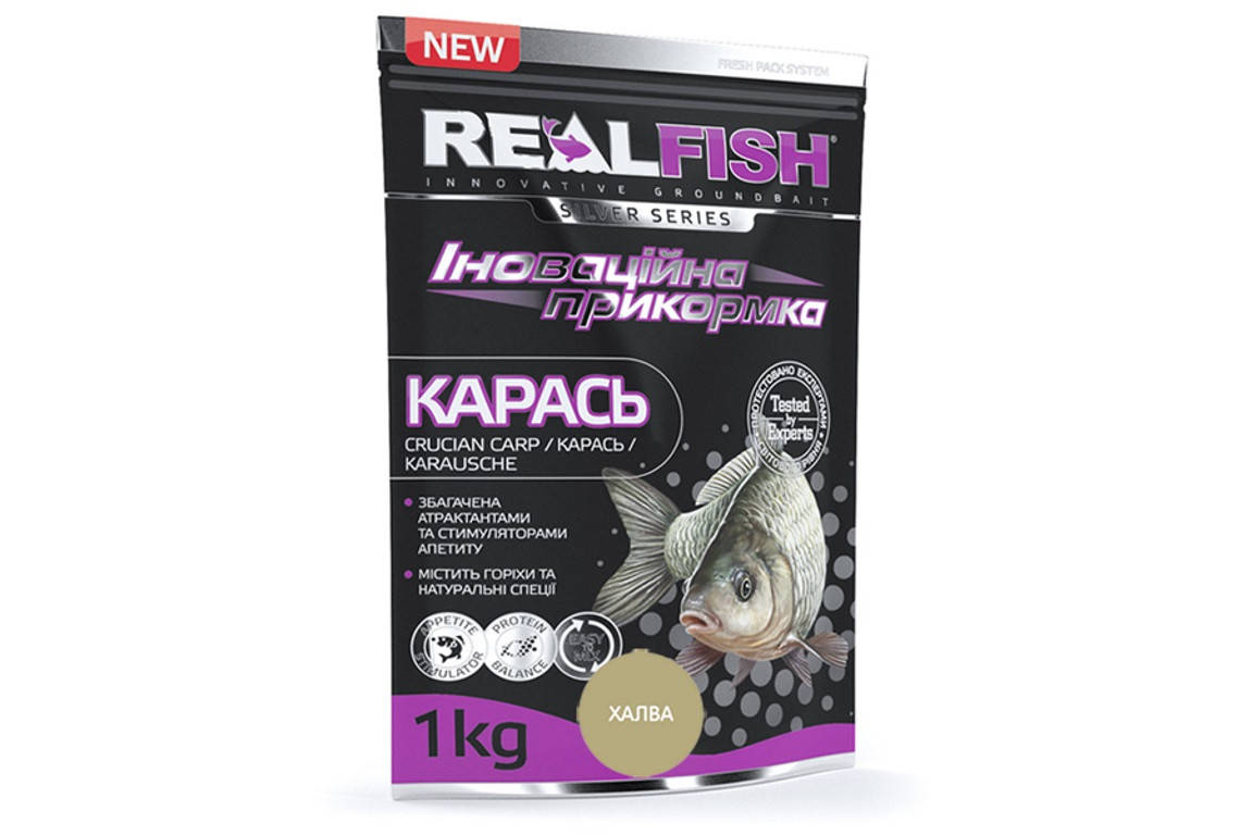 

Прикормка Real Fish Карась (халва) 1кг
