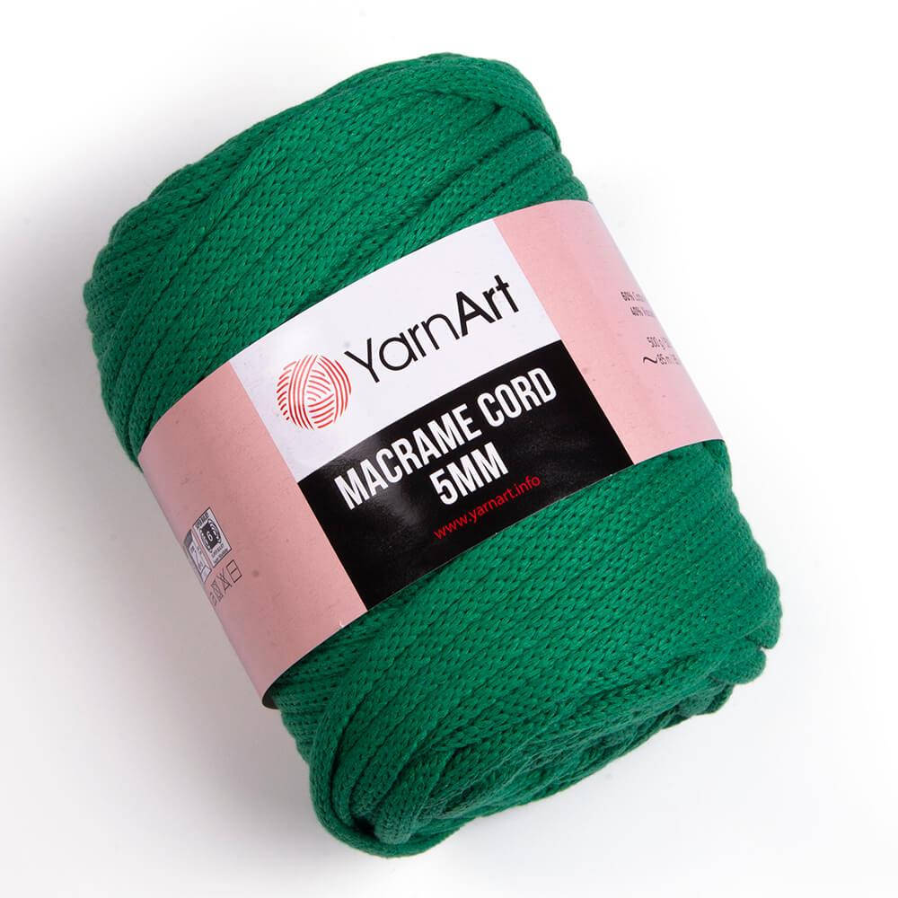 

Yarnart Macrame Cord 5 мм № 759 зеленый, Зелёный