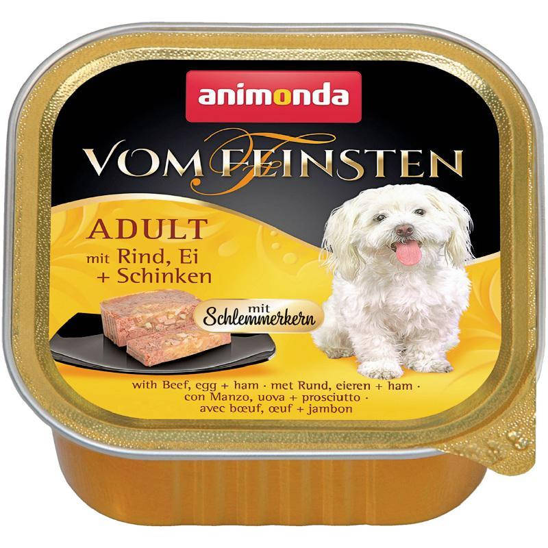 

Вологий корм для дорослих собак Animonda Vom Feinsten Adult фарширована яловичина з яйцем та шинкою 150 г