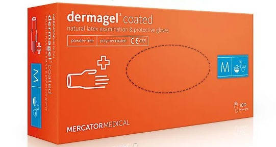 

Латексные перчатки без пудры Dermagel, размер М, 100 штук (50 пар) в упаковке