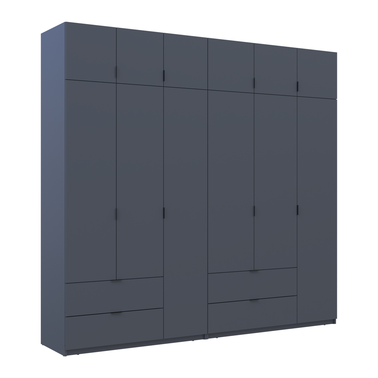 Розпашна Шафа для одягу Doros Лукас Графіт 3+3 ДСП 255х50х240 (42005113) 6