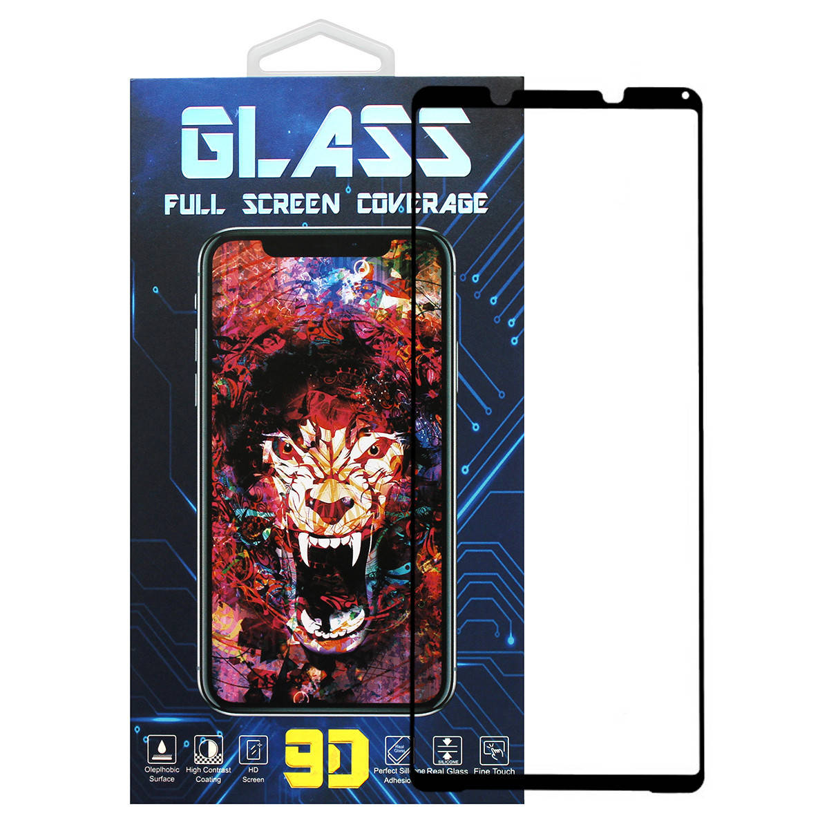

Защитное стекло Premium Glass 9D Full Glue для Sony Xperia 1 II Black, Черный