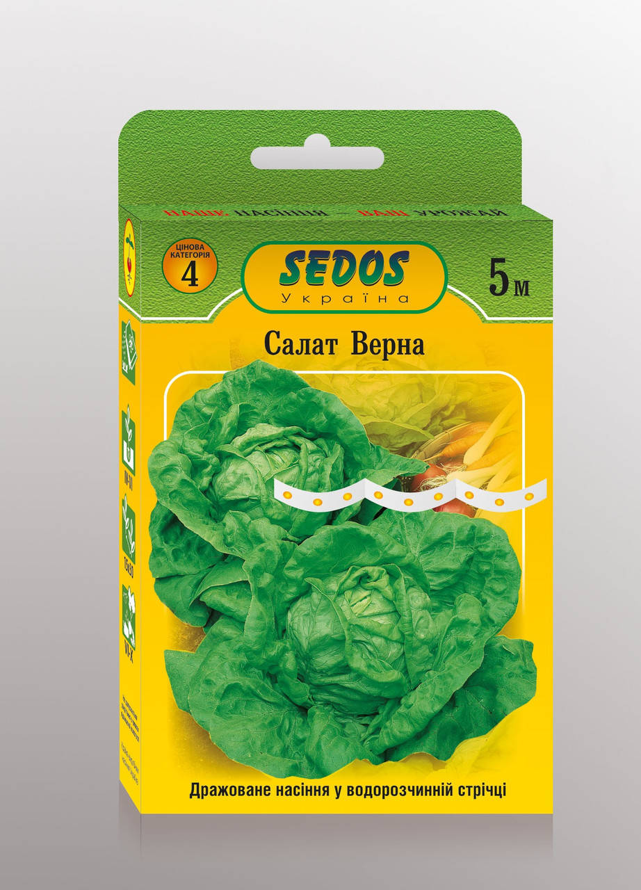 

Семена на ленте салат Верна 5м ТМ SEDOS