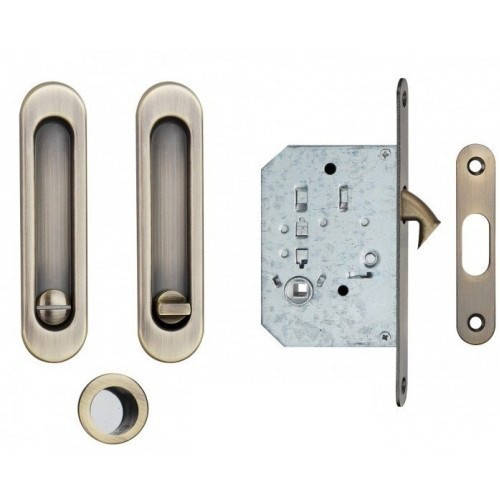 

Ручки SIBA для раздвижных дверей с замком WC бронза