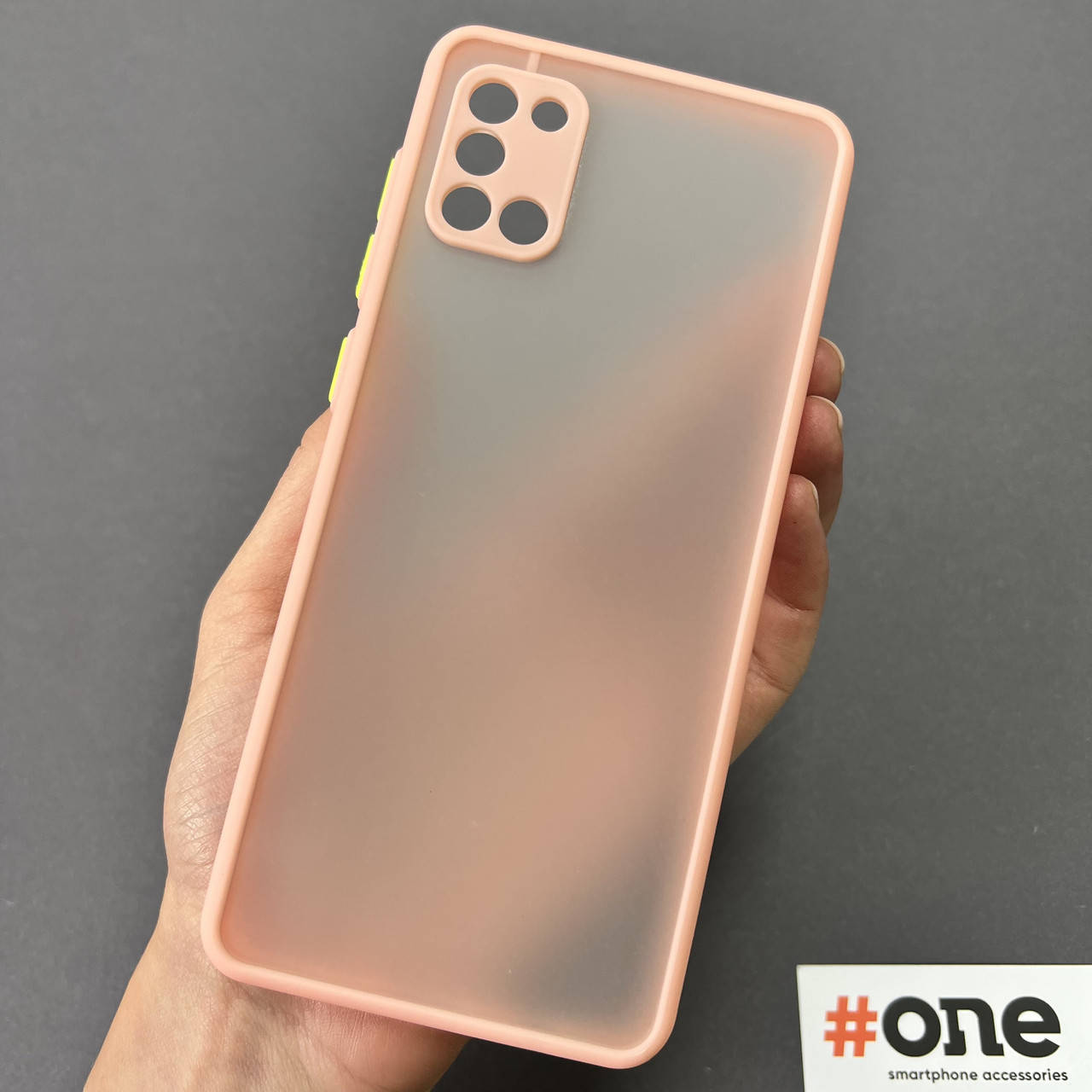 

Чехол для Samsung Galaxy A31 с защитой для камеры плотный матовый чехол на телефон самсунг а31 персиковый TCB
