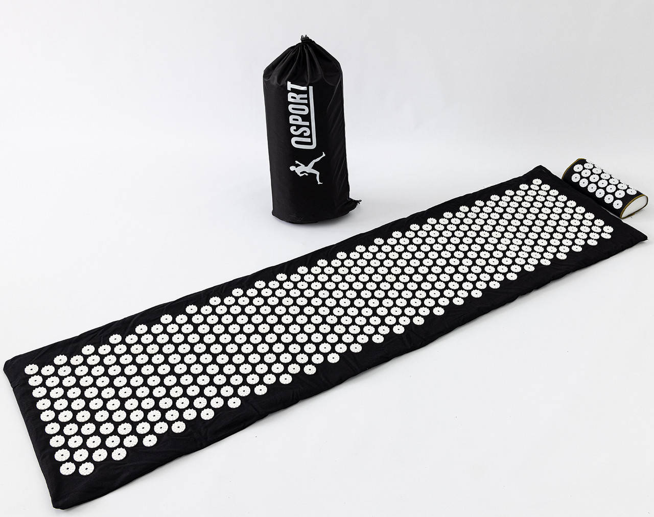 

Массажный коврик Аппликатор Кузнецова + валик массажер для спины/шеи/ног/головы/тела OSPORT Long (apl-019), Разные цвета