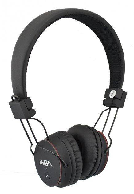 

Беспроводные Bluetooth стерео наушники NIA X2 с МР3 и FM черные, Черный
