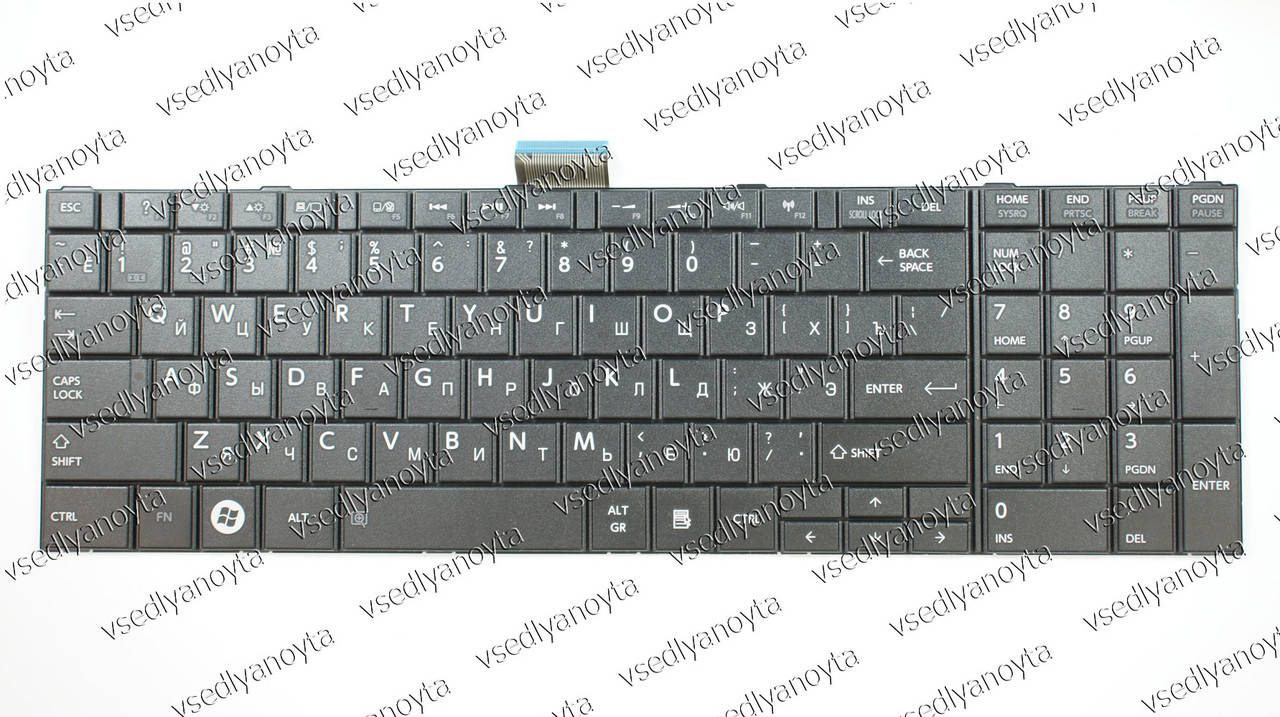 

Клавиатура для ноутбука TOSHIBA (C850, C855, C870, C875) rus, black, Черный