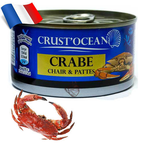

Крабовое мясо в собственном соку Crust Ocean 212 мг Франция